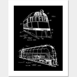 Railway Locomotive Train Gift US Patents Posters and Art